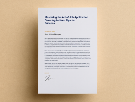 Mastering the Art of Job Application Covering Letters: Tips for Success