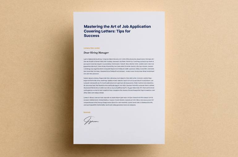 Mastering the Art of Job Application Covering Letters: Tips for Success