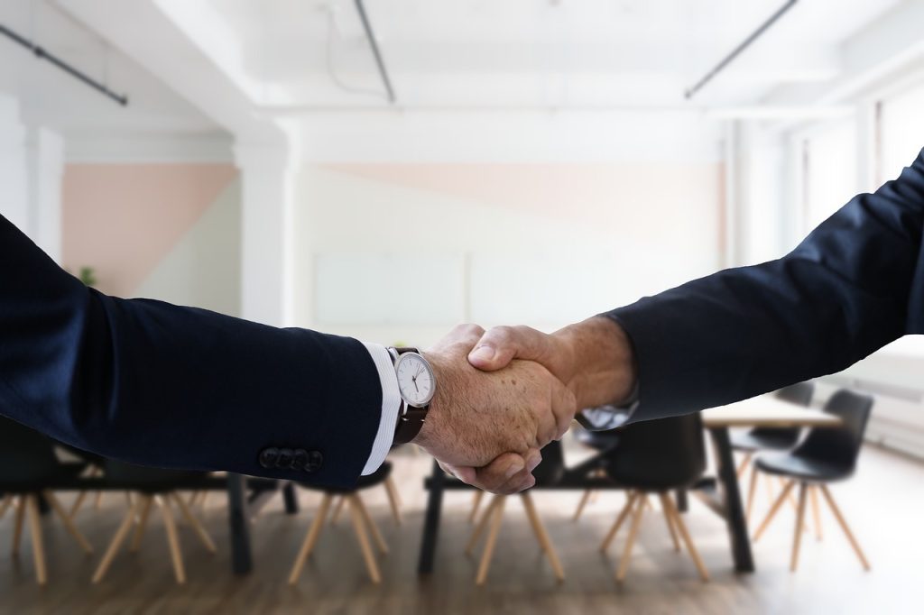 Handshake after a successful hire